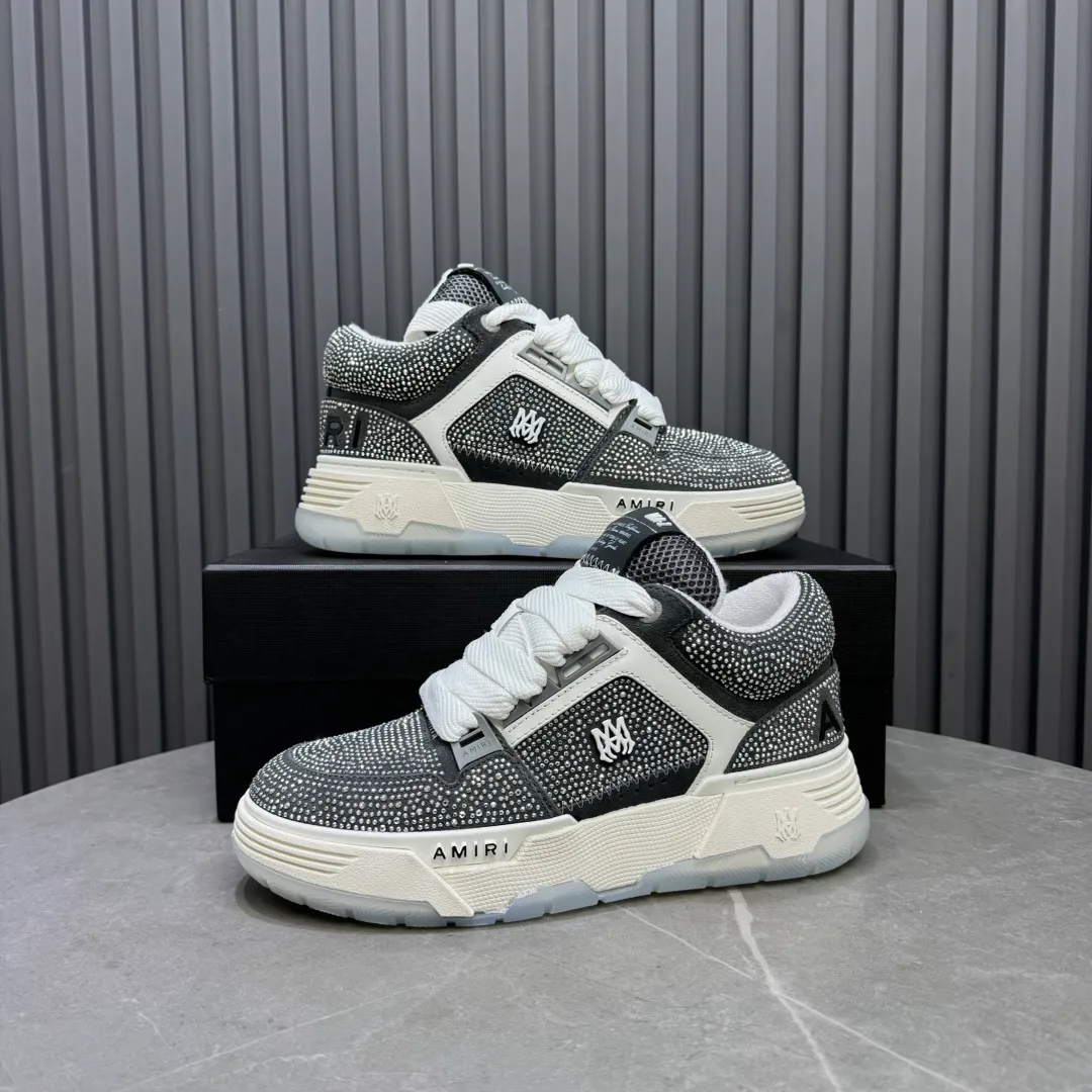 Men's shoes 💰760💰 AMIRI AMIRI fashion brand hot sale 🔥 Available all year round, couples 💑 Official website synchronization Imported fabrics 1⃣️ vs 1⃣️ replica, original factory special original sole, 35-45 (45. non-refundable)